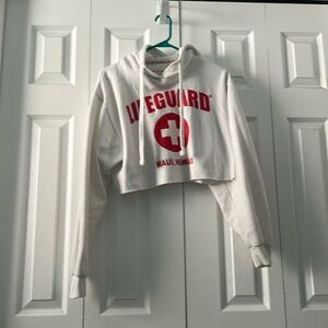 Maui Hawaii Cropped Lifeguard Hoodie